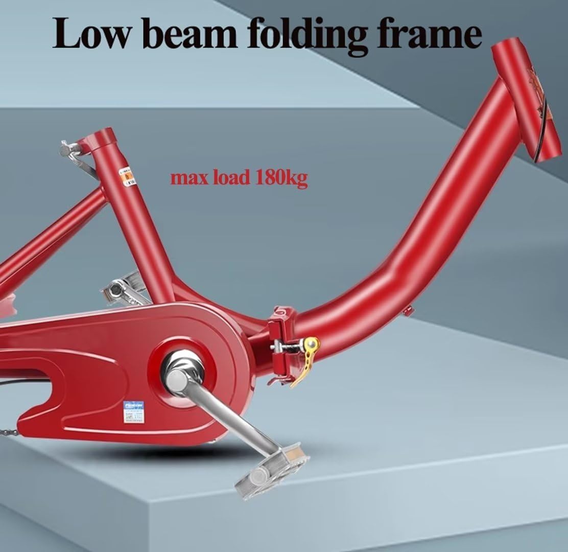 Tandem Tricycle with Rear Passenger seat,Cruiser Tricycle with Shock Absorber Front Fork,Elderly Adult Outdoor Scooter Bicycle,20inch 3 Wheel trikes with Sensitive Brake (Reda 20inch)