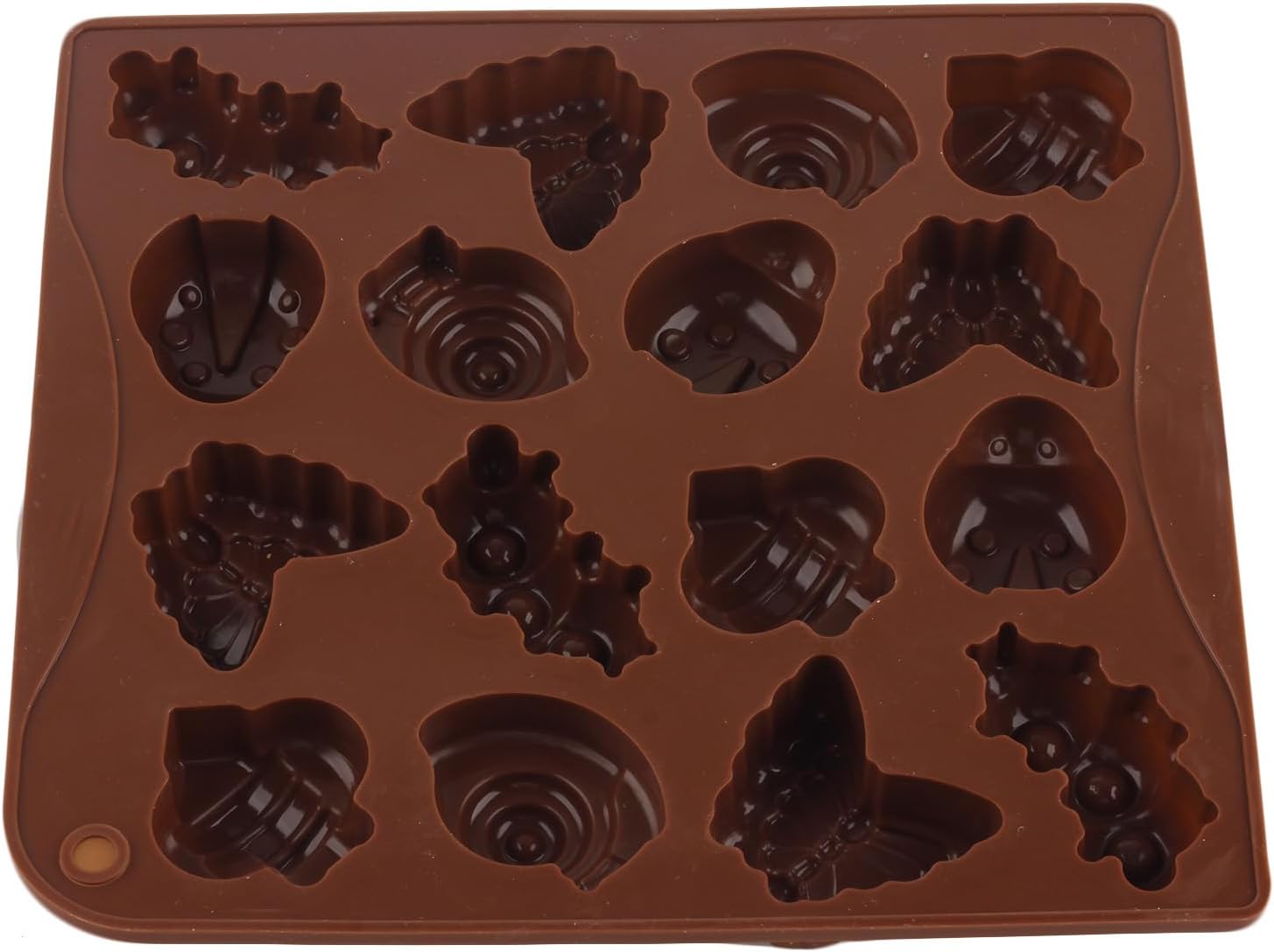 16 Cavity Insect Silicone Candy Molds Butterfly Snail Bee Caterpillar Mold For Candy Chocolate