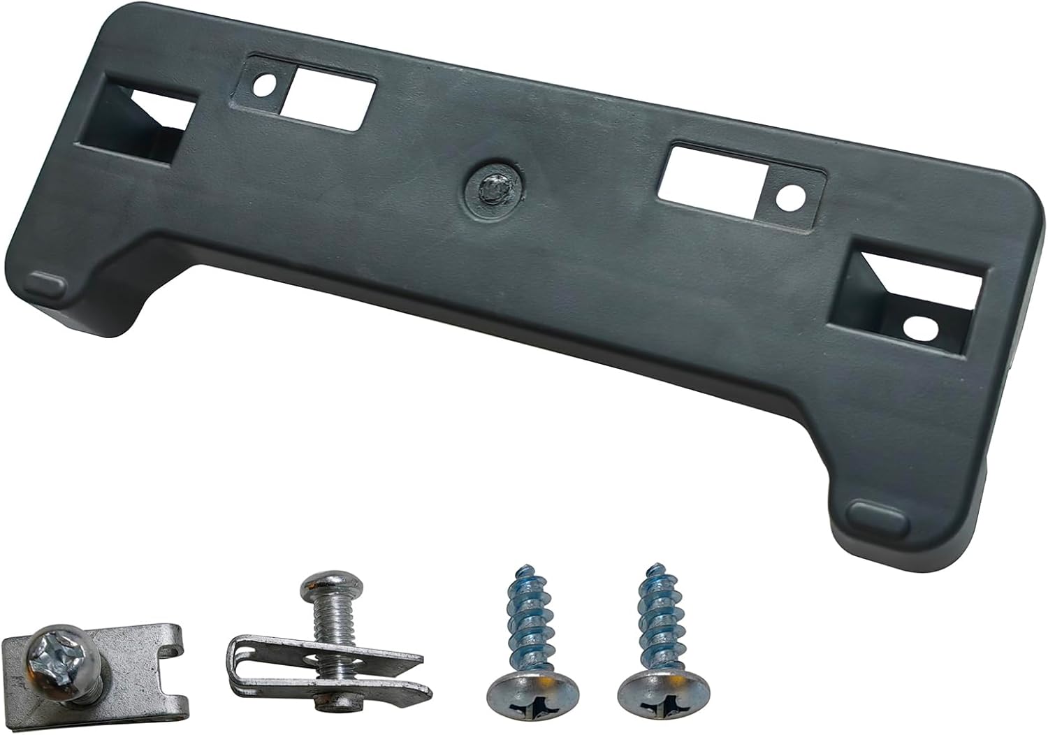 Front License Tag Plate Frame Bracket Holder Compatible with for Toyota Highlander 2017 2018 2019 Textured Black Replace 521140E130 TO1068139