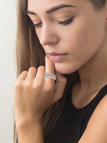 Miniatura 8 de Para Mi HijaHermanaEsposaMamá Anillo de Girar para Hija Regalos de Mamá Anillos Ajustables para Ansiedad Joyería de Regalo