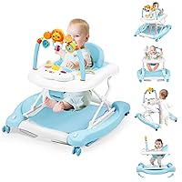 Vista 13 de Andador de bebé 5-en-1, andadores de bebé para niños y niñas de 6 a 12 meses, andador de actividad plegable, andador para bebés y niños pequeños