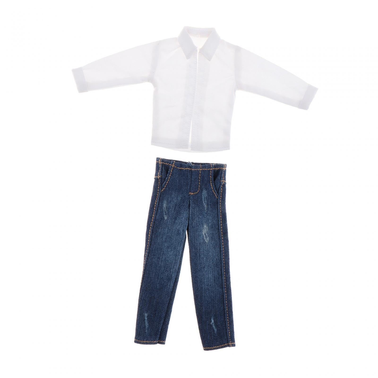 Figuras de acción masculinas coleccionables con traje en miniatura y pantalón casual