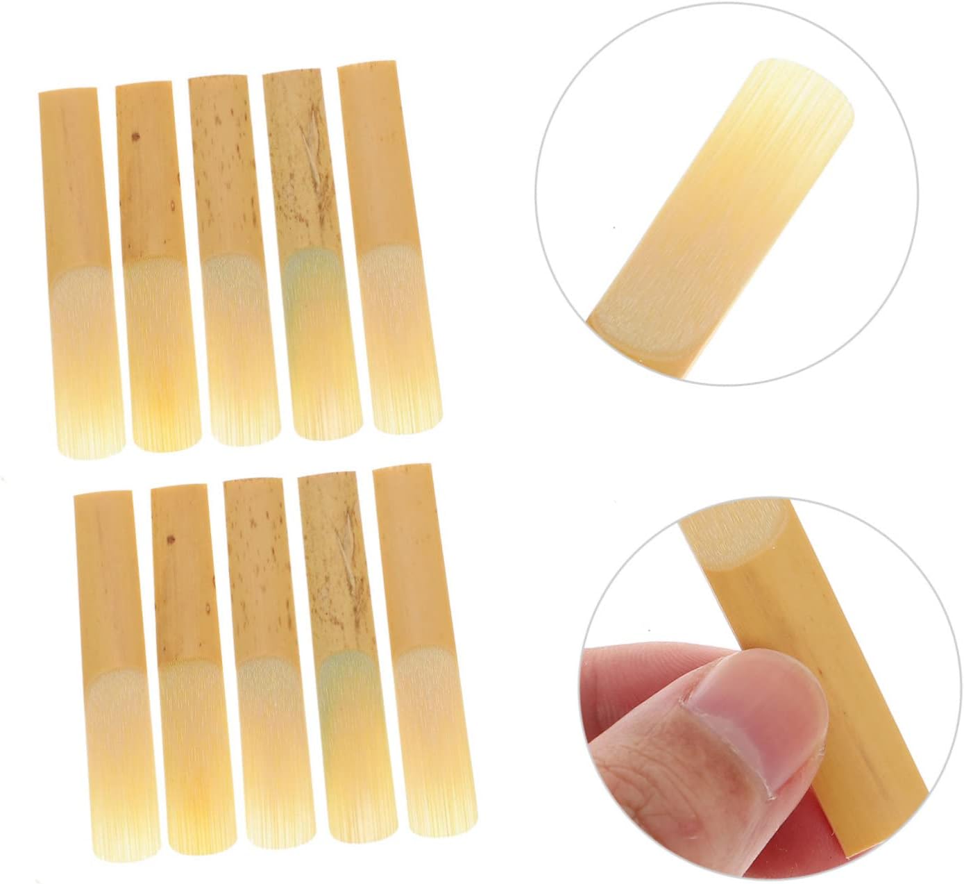 50pcs Clarinet Reeds for Clarinet and Saxophone Strength Woodwind Accessories Easy Installation Tone for Beginners and Professionals