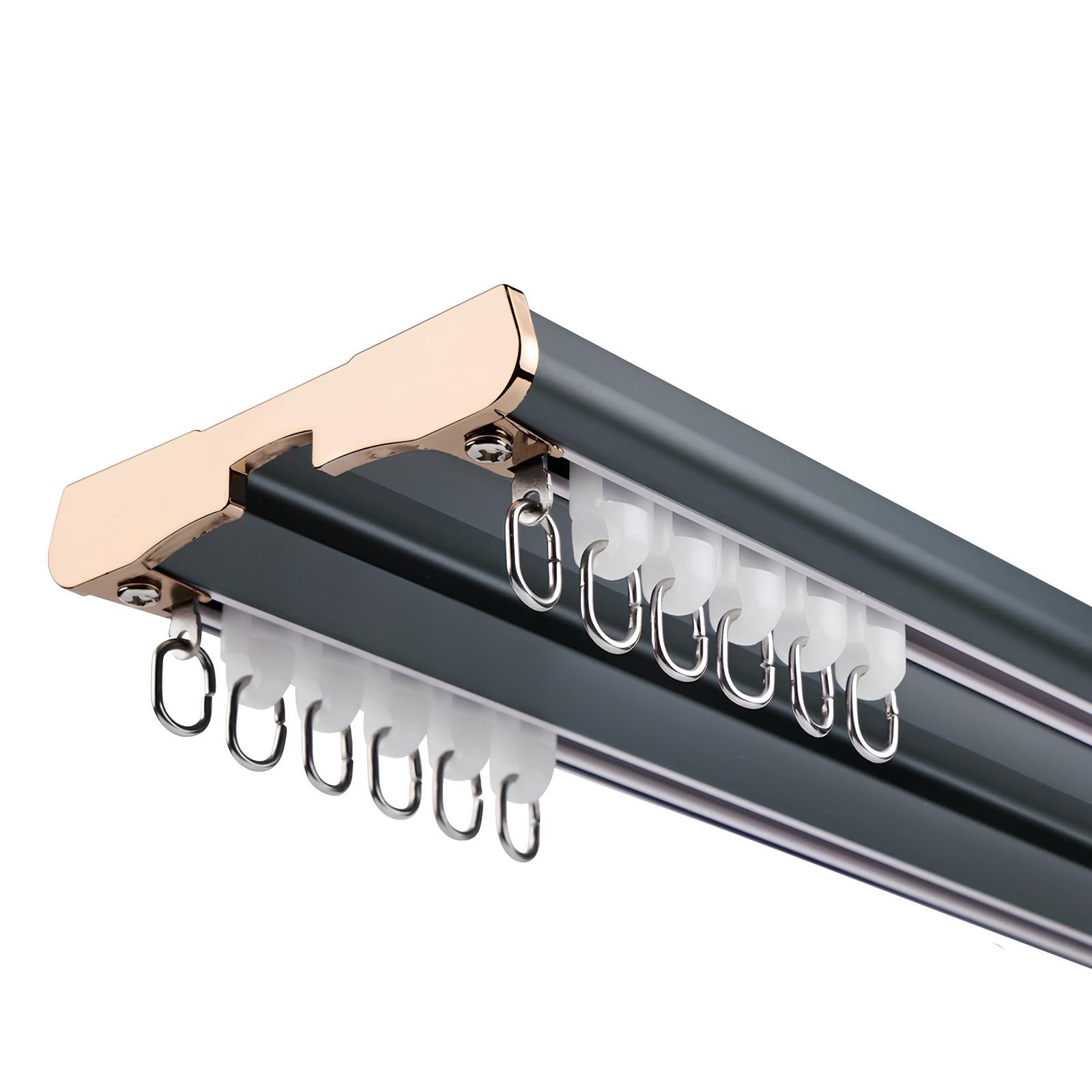 Separadores de habitaciones con riel de techo de aluminio doble para intimidad en casa