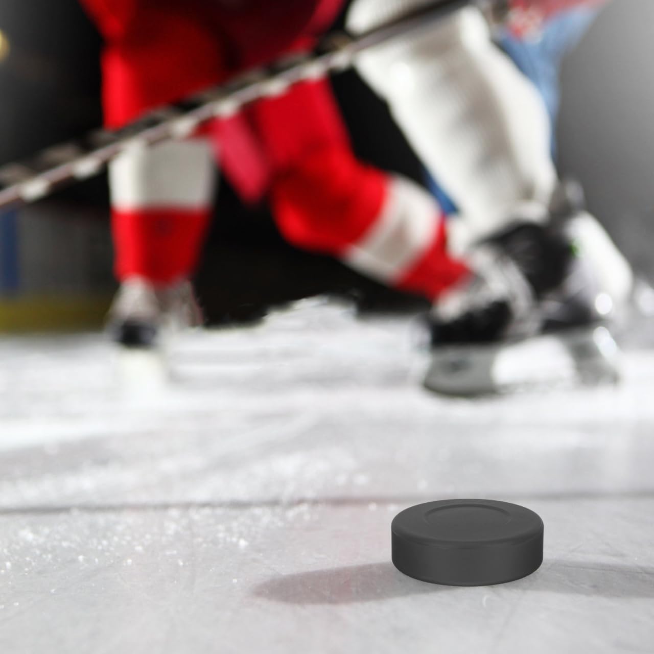 VANZACK Eishockey Pucks, Inline Hockey Puck Street Hockey Puck Spiel Trainings Pucks Gummi-Trainingspucks für Kinder und Erwachsene 4 Stück