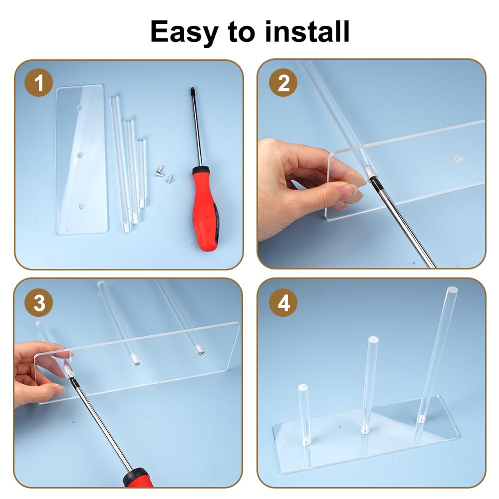 Organizzatore Per Scrunchies A 3 Livelli In Acrilico - Porta Cerchietti, Fermagli, Braccialetti E Gioielli - Foto 2