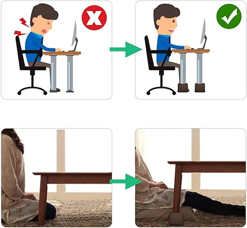 Miniatura 7 de Elevadores de cama y muebles de 3 pulgadas, elevadores de cama cuadrados apilables, bloques de elevación de cama de hasta 2200 libras, apto para