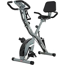 Exercise Bike for Home Workout Stationary Bike with Table | Foldable Indoor Cycling Bike for Seniors | 330 LB Capacity and Seat Backrest Adjustments