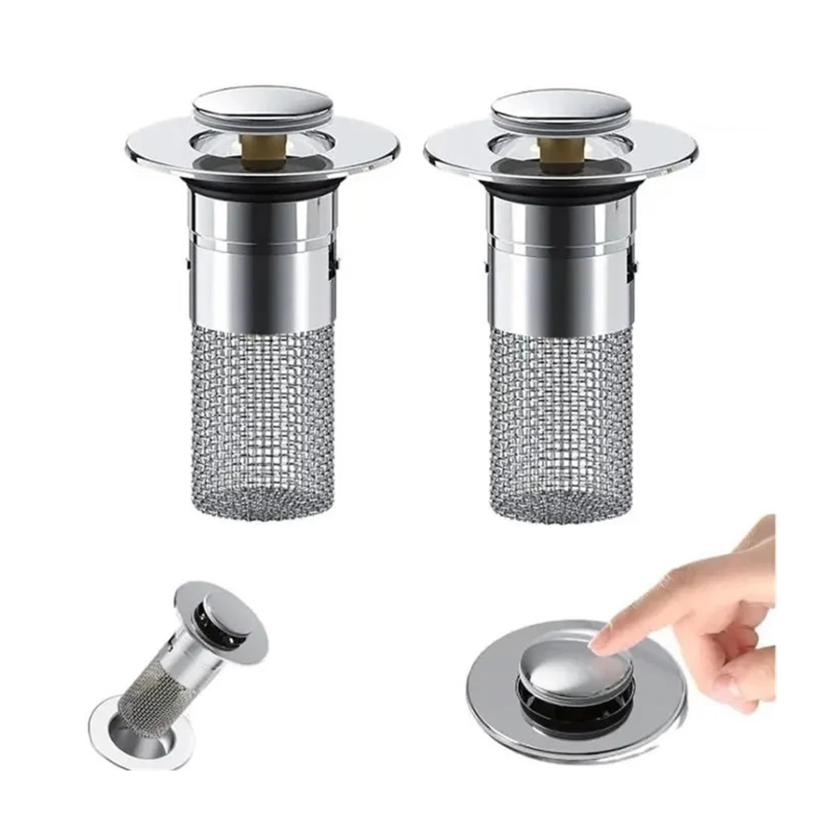 Bouchon d'évier de salle de bain en acier inoxydable pour lavabo propre