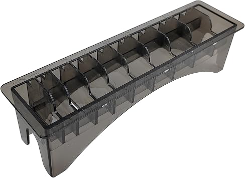 Clipper Guard Holder Organizer,Clipper Comb Holder Case,Grid Base Box For Universal Hair Clippers Limit Comb,Storage for Clipper Guards,Fit Well and Easy to Store Away When Done Using Grey, L