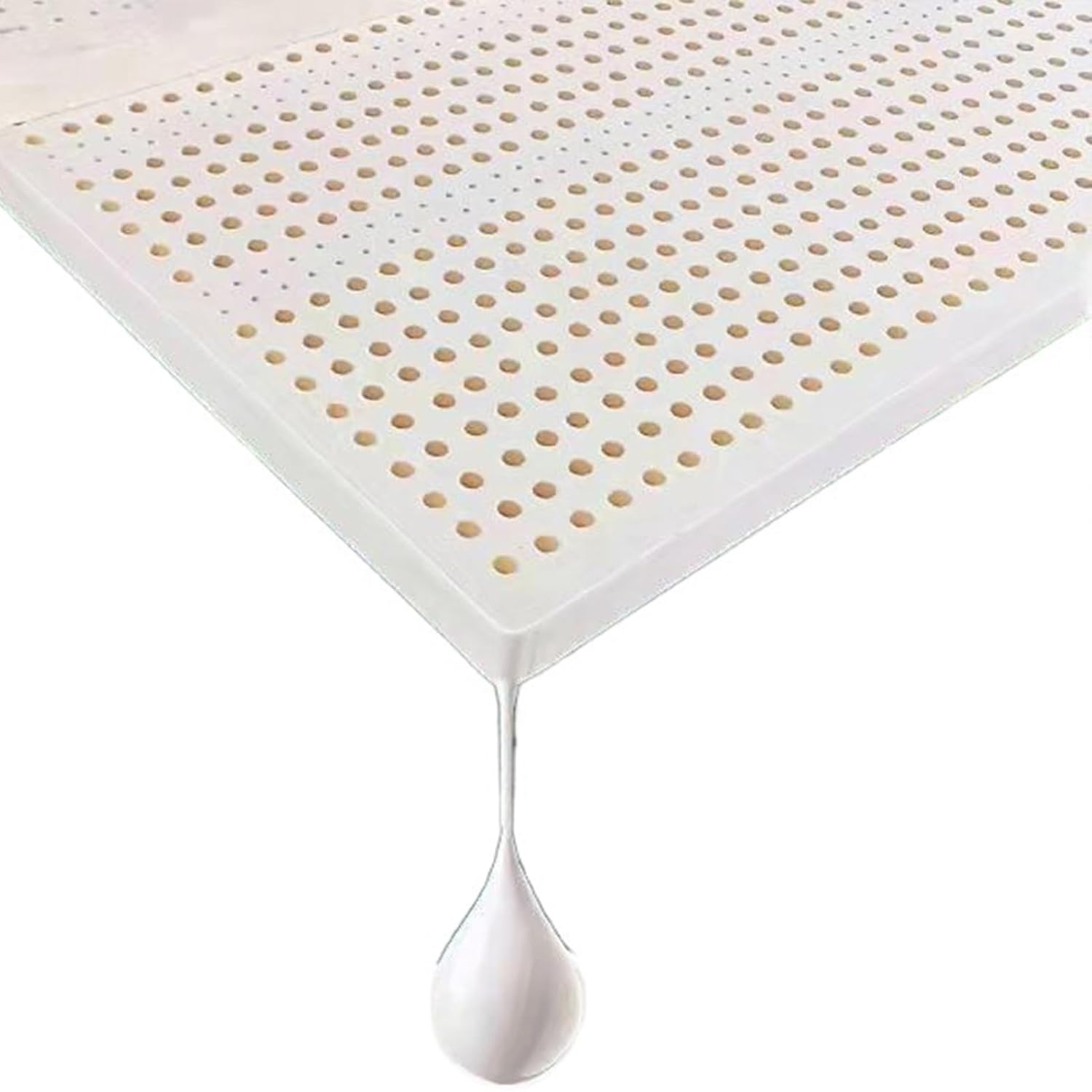 BIWKONI Natural Latex Mattress Topper 6 Inch Twin Size Honeycomb Hole Breathable Relieves Pressure Maintain Deep Sleep 180
