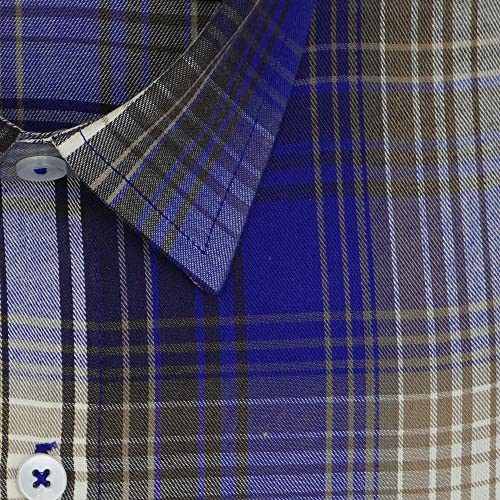 Image of GHPC by Arihant Men's 100% Cotton Plaid Checks Half Sleeves Regular Fit Formal Shirt