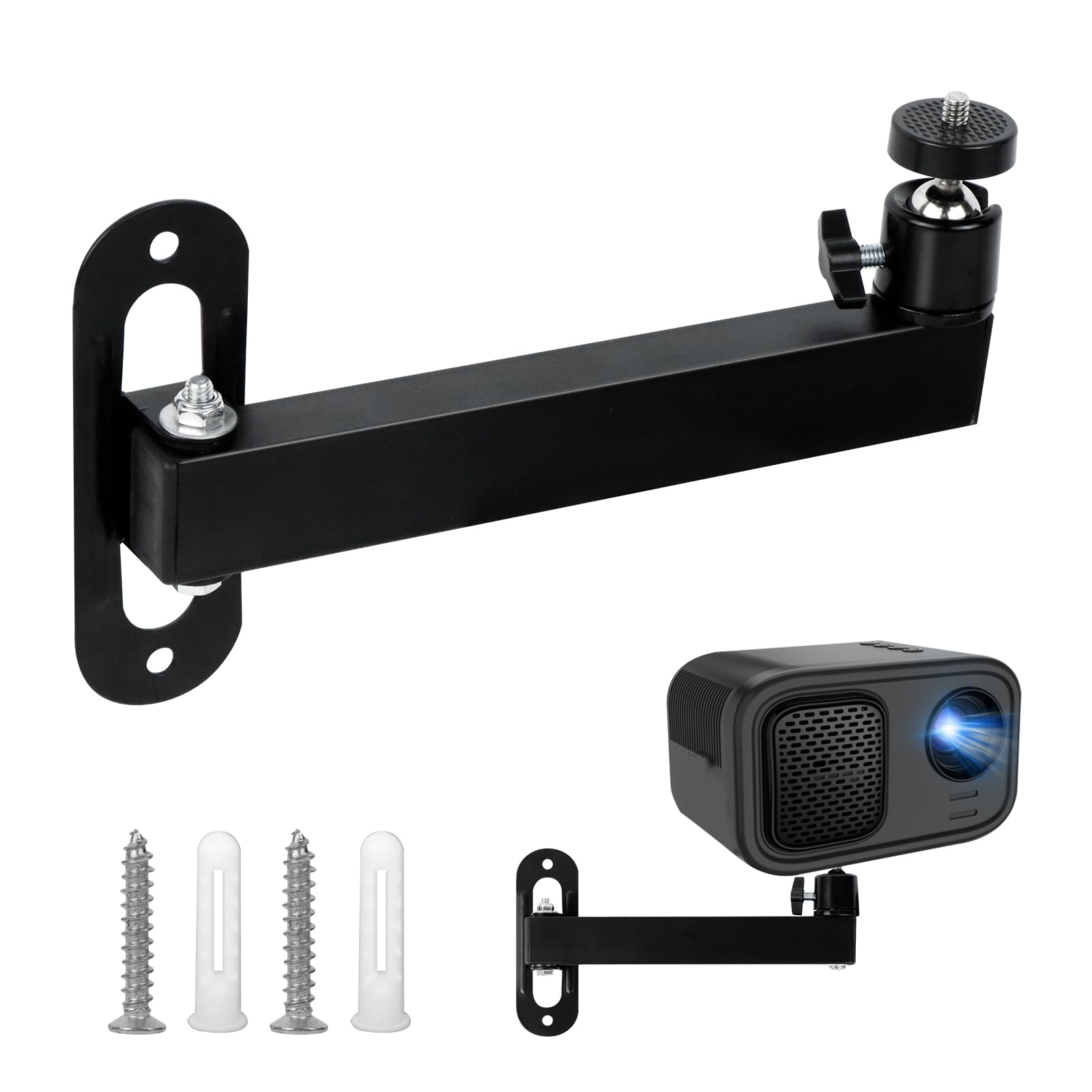 Mini Beamer Halterung 360° Drehbar - Für Decke & Wand, Hält Bis Zu 3 Kg