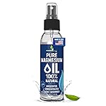 Pure Magnesium Oil Spray 4oz - Topical Magnesium Spray for Sleep Extra Strength - Less Sting - Less Itch - 100% Natural and Organic Oil - Made in USA