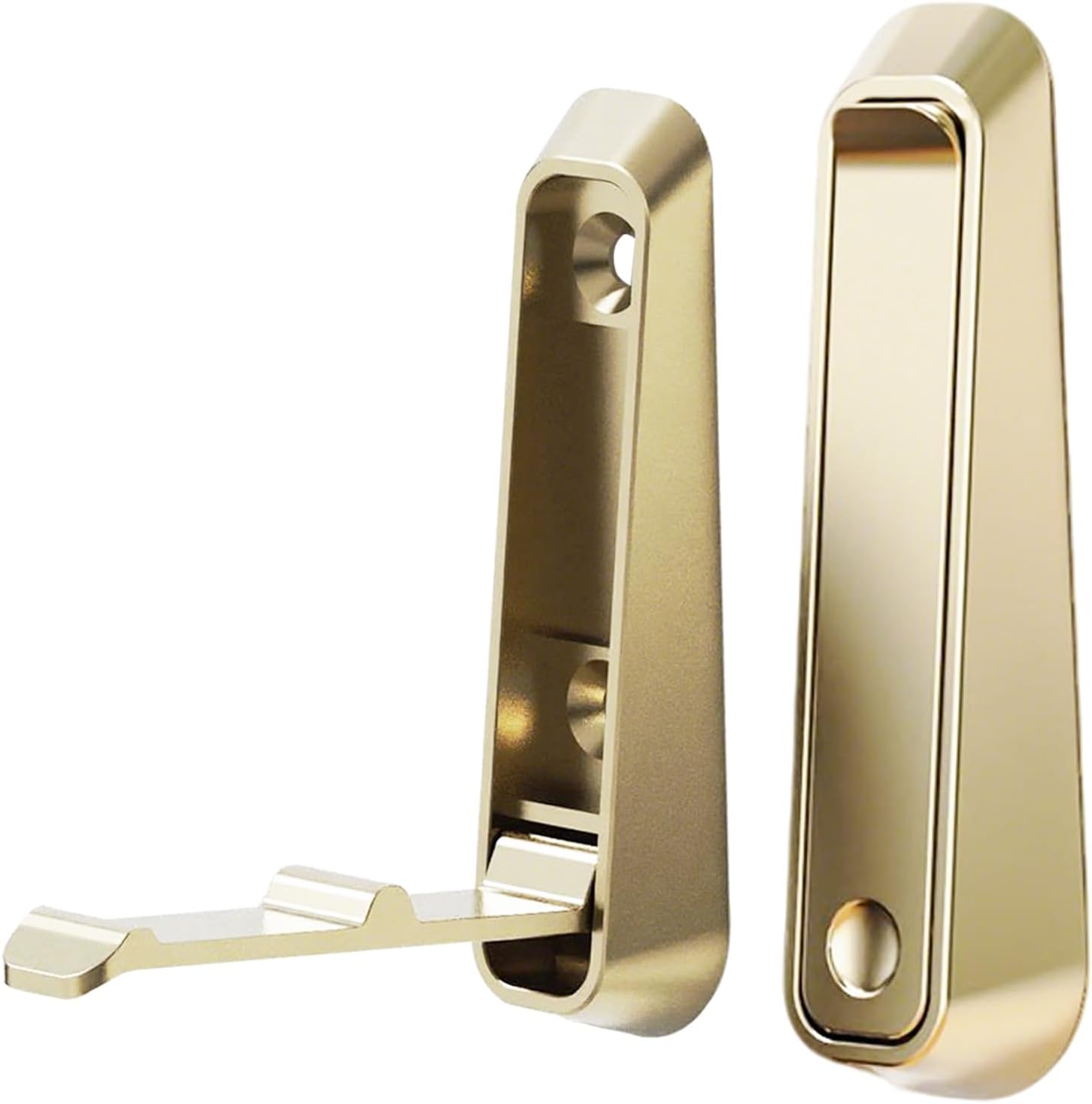 2pcs Folding Coat Hooks Zinc Alloy Wall Hooks Heavy Foldable Duty Coat Hooks Wall Mount for Hanging Coat Towels Clothes Hat Bags Keys (Golden)