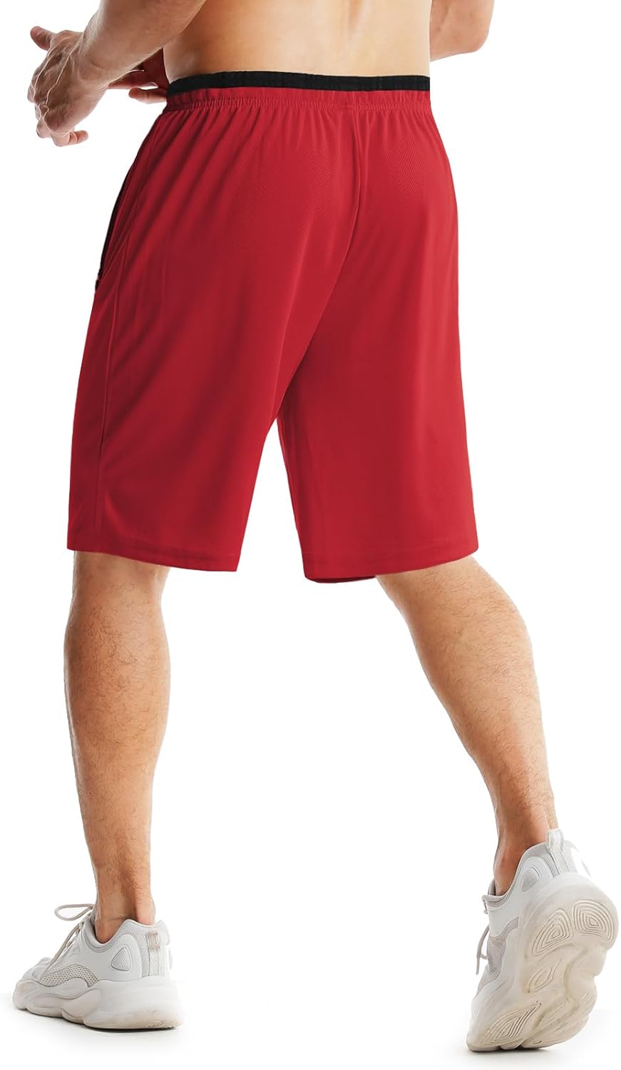 Aolesy Men's Gym Workout Shorts 5"/7"/10" Lightweight Bodybuilding Athletic Shorts Running Training with Zip Pockets - Image 2