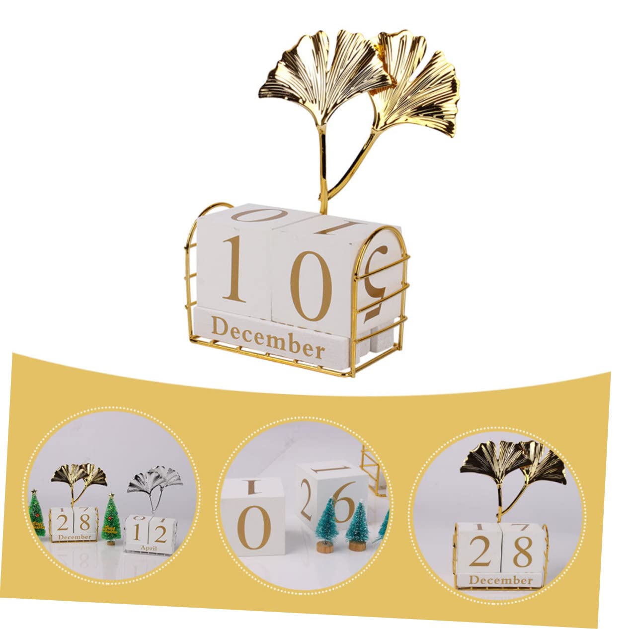 Operitacx Calendario da Tavolo Blocchi Calendario Continuo da Tavolo Riutilizzabile Decorazione per Ufficio e Casa