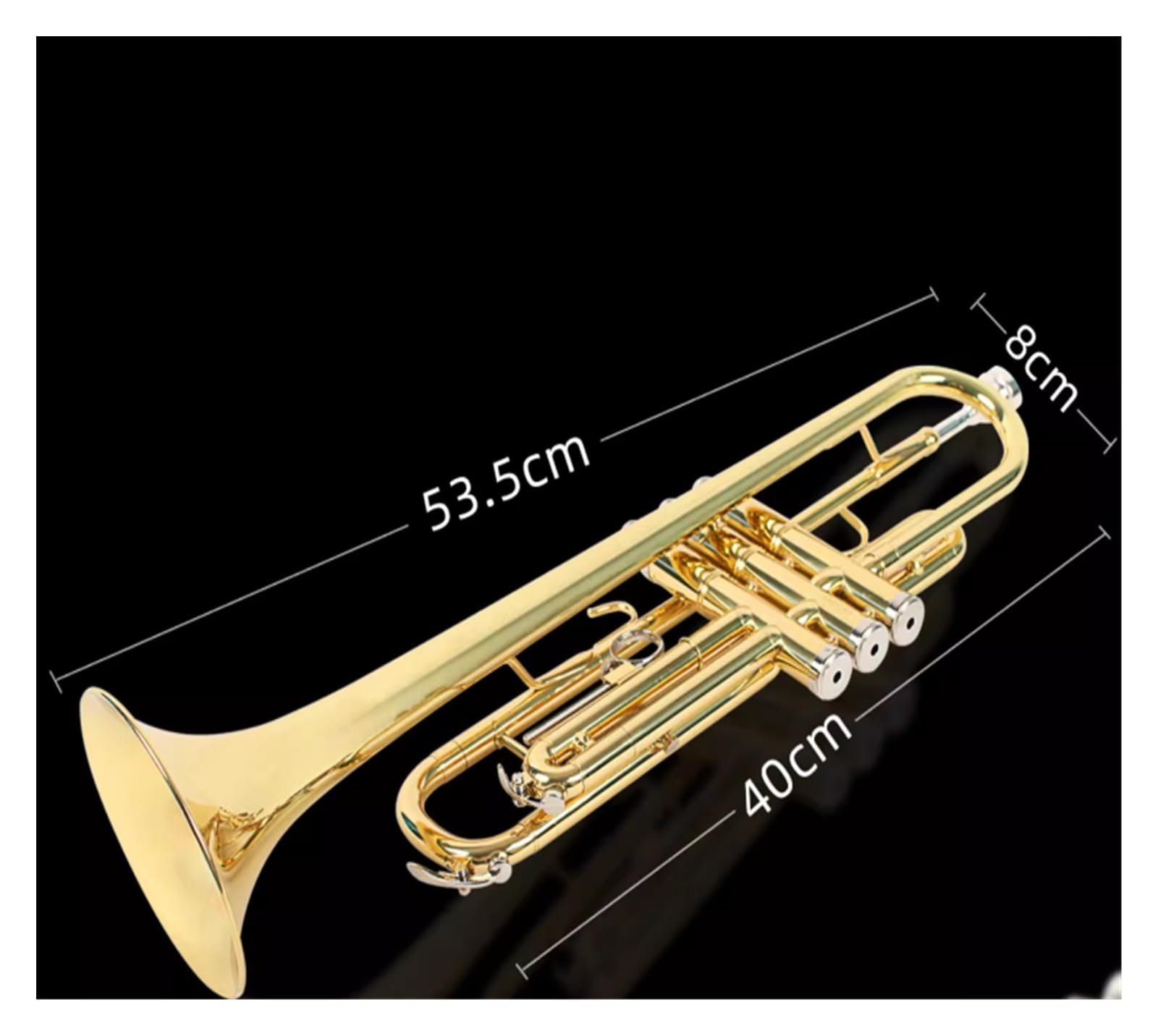 trąbka instrument Student Początkujący Instrument muzyczny B mieszkanie Dzieci Dorośli Szkoła Ogólna Grupa Profesjonalny egzamin wykonawczy(Color:Silver)