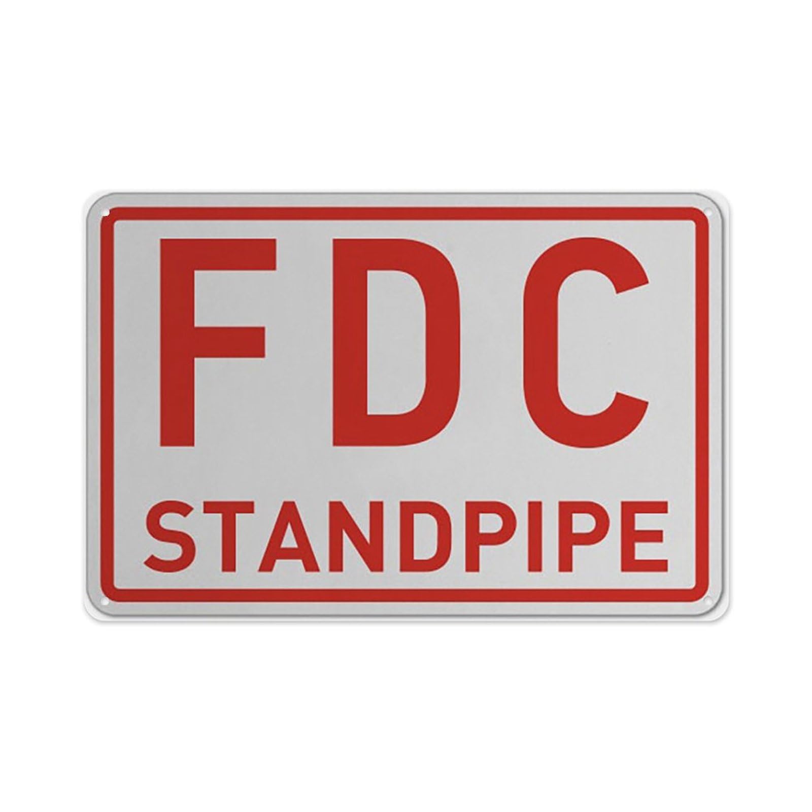 peiyeety Fdc Standpipe Sign Aluminum Tin Warning Signs For Home Outdoor Garden 12X16 Inches