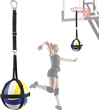 Volleyball Solo Spike Hanging Trainer, Adjustable & Hand-Safe Design