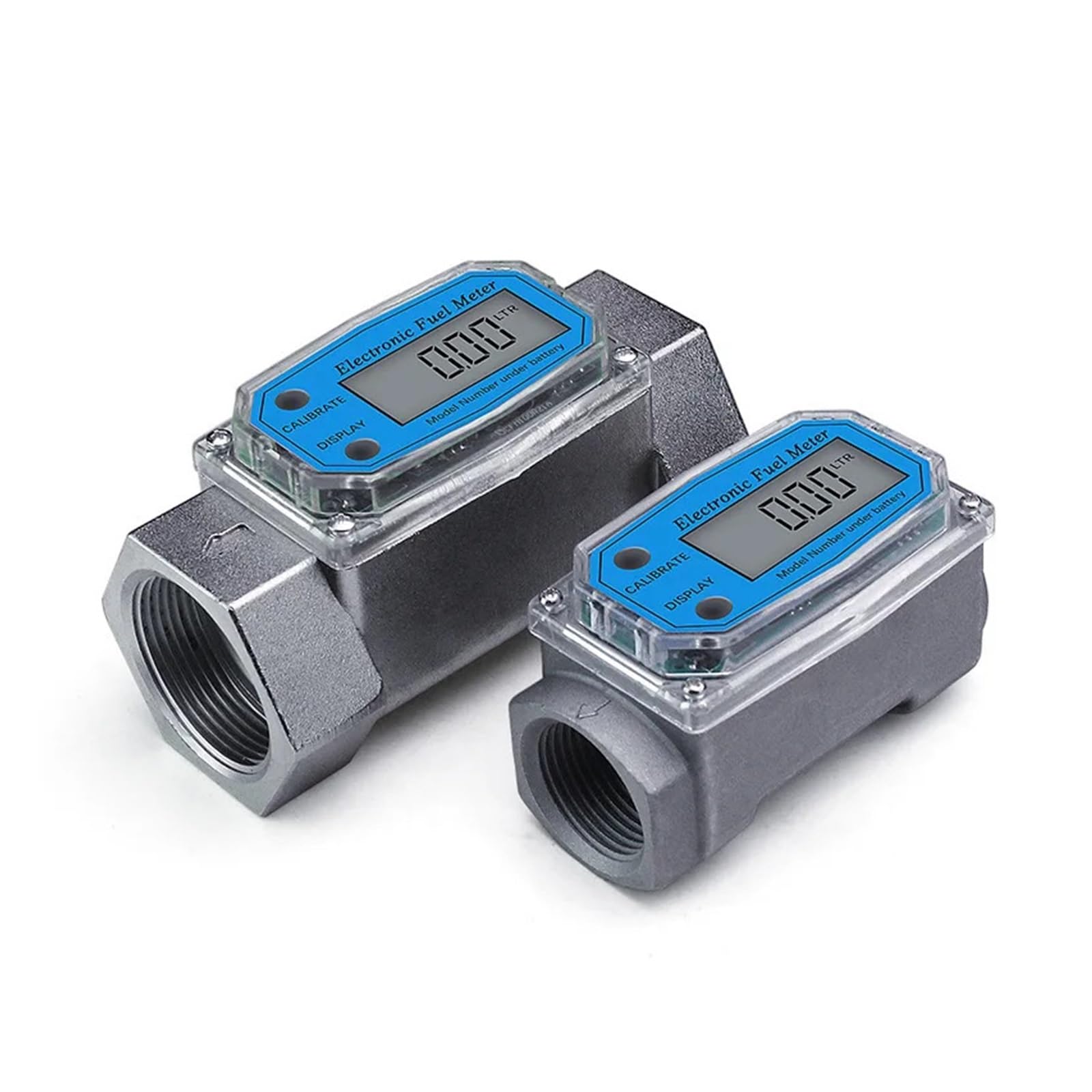 Cyfrowy przepływomierz turbinowy Miernik przepływu Elektroniczny wskaźnik przepływu Czujnik licznika Benzyna Paliwo Woda(2 inch)