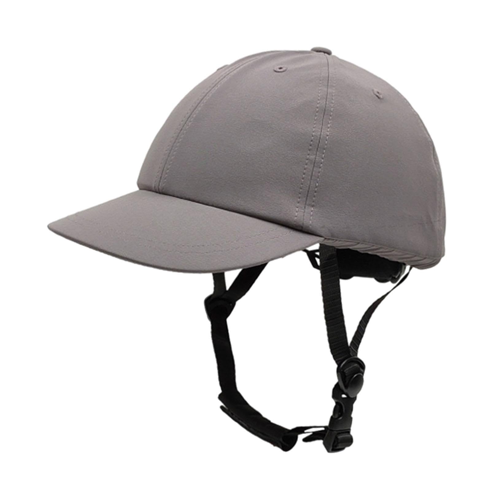 Gralara Fahrradhelm Hut Damen Fahrradhelm Hut Stoßabsorption Fahrrad Baseballkappe Leichte Fahrrad Mütze Verstellbare Schutzkappe PC Material für Radfahre, Grau, L
