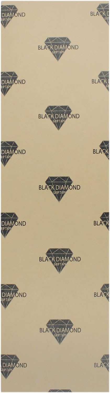 Full sheet of Black Diamond griptape with repeating logo pattern.