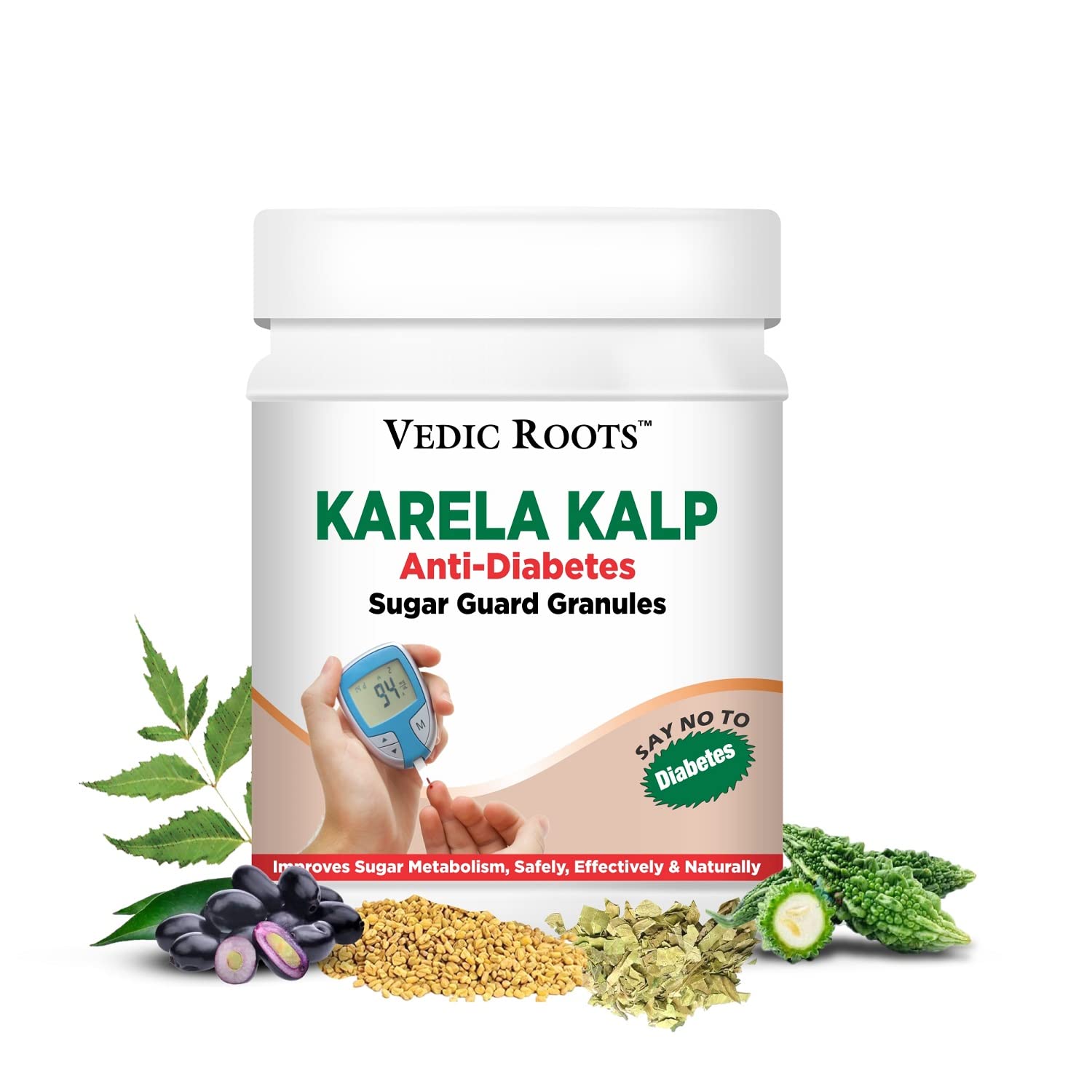 Vedic Roots Ayurvedic Karela Kalp Sugar Control Medicine|Karela Neem Jamun GuduchiMadhumeh Nashak,Sugar Guard Healthy Sugar & Glucose Level - 400 Gm