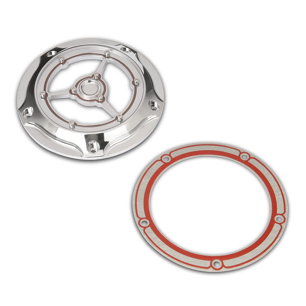 Road King Derby Cover cromata per Harley Electra Glide Softail FXS FXDL FXDC FLHRS 1999-2015