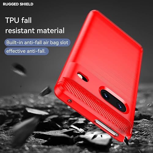 Miniatura 10 de Funda para Google Pixel 6A, Google Pixel 6A, funda de TPU de fibra de carbono suave de silicona protectora antiarañazos, a prueba de golpes, funda