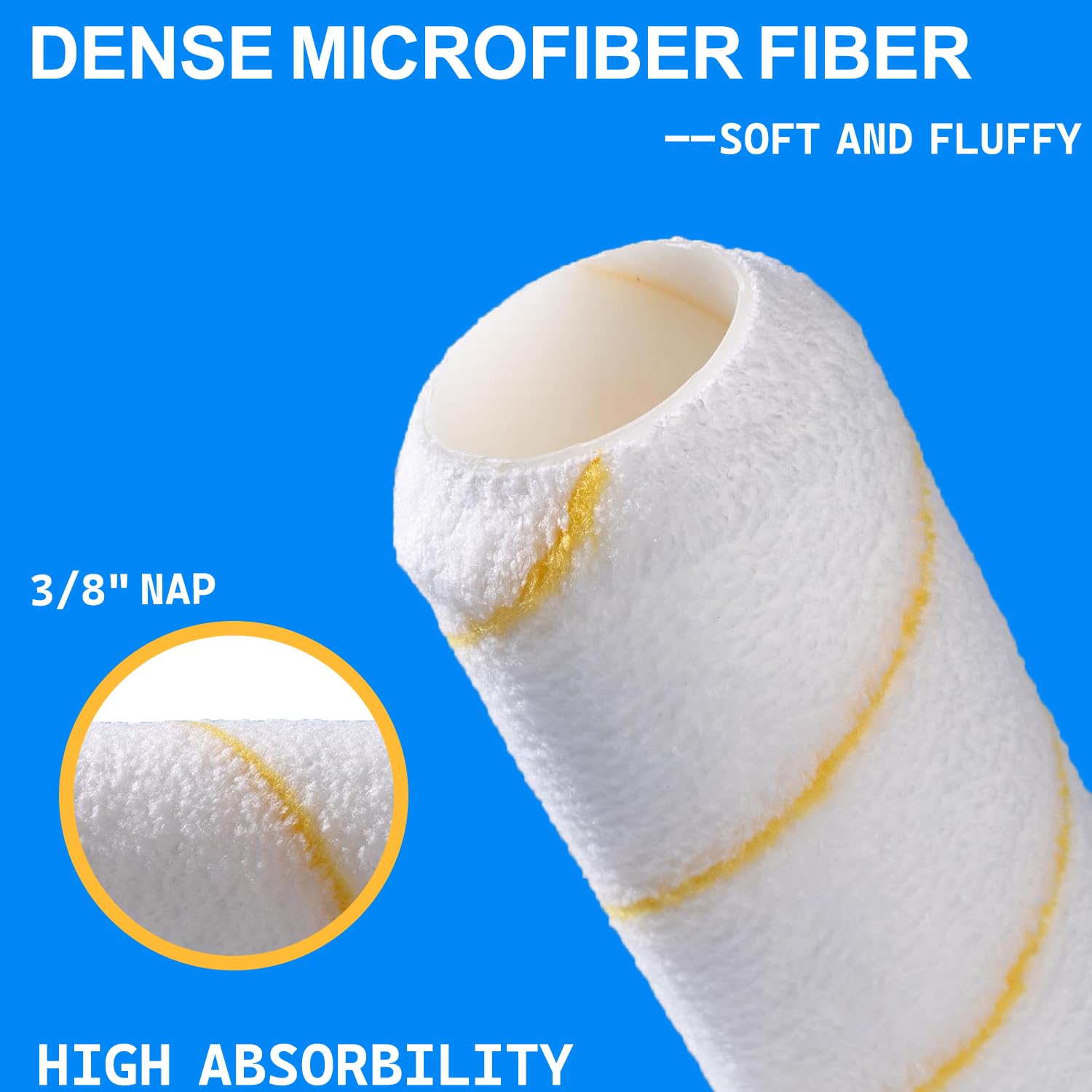 Great Andrew Paint Roller Covers, 9 Inch, 3/8 Inch, 3/8 Inch