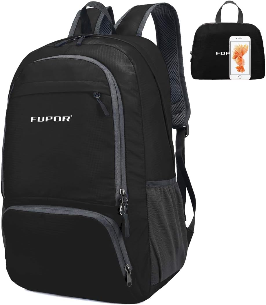 Foldable Lightweight Hiking Daypacks - Water Resistant Packable Backpacks for Outdoor Camping Climbing Trekking Trip Travel