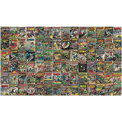 RoomMates RMK11410M 0M Marvel Comic Cover Peel and Stick Wallpaper Mural-10.5 x 6 ft, Yellow, 1 x 5 cm