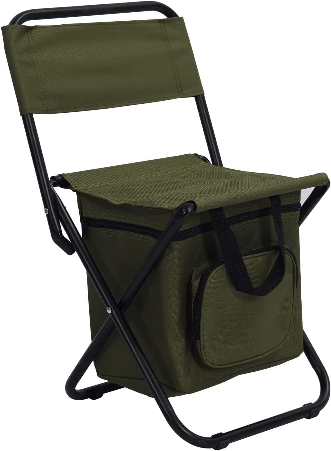 Sequpr Portable Foldable Camping Chair with Cooler Bag