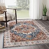 zesthome 8x10 Area Rugs,Stain Resistant Washable Rug,Ultra-Thin Rugs for Living Room,Bedroom,Non-Sli