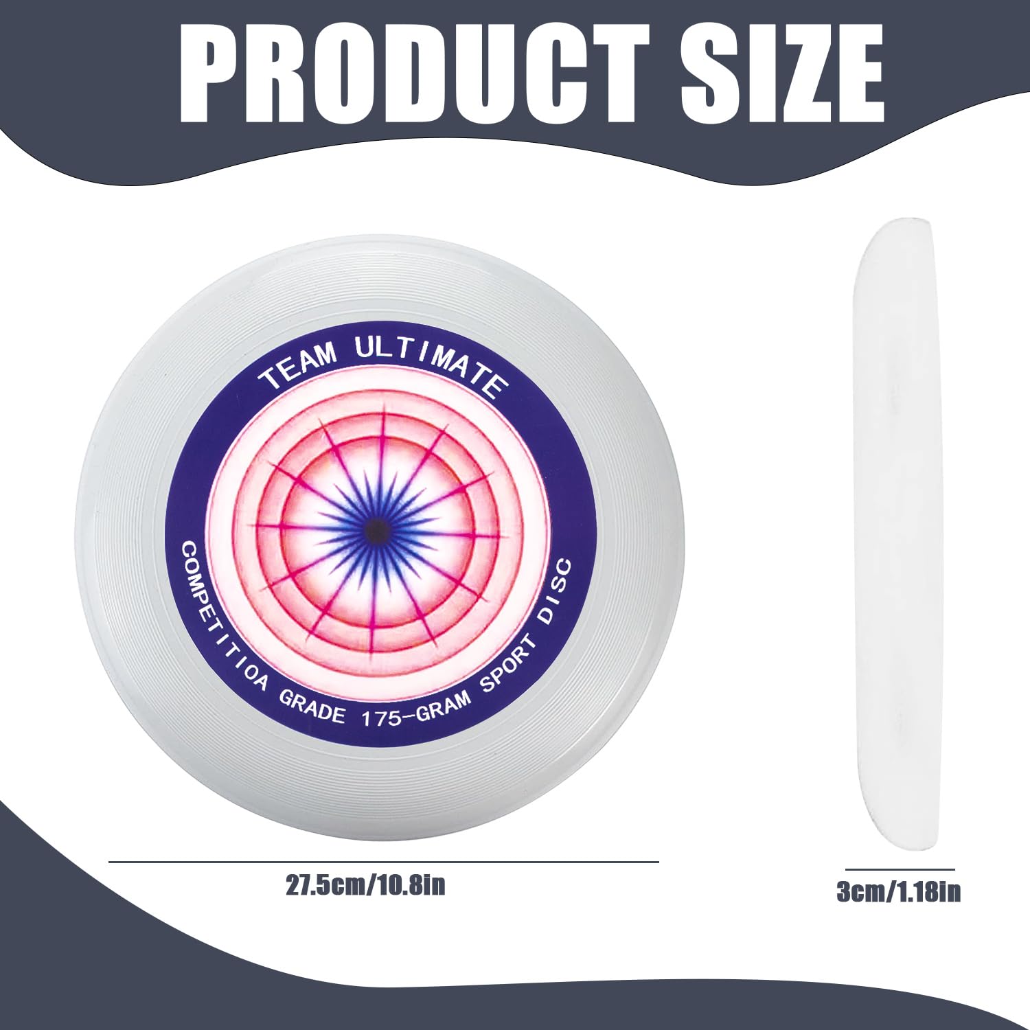 Frisbee Ultimate Compétition 175g - Disque Professionnel Pour Sport Et Loisirs