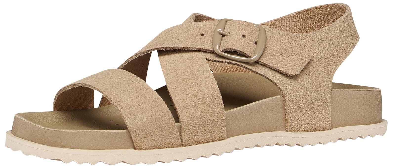 Geox Women D Sandybett B Flat Sandal, Lt Taupe, 7 UK