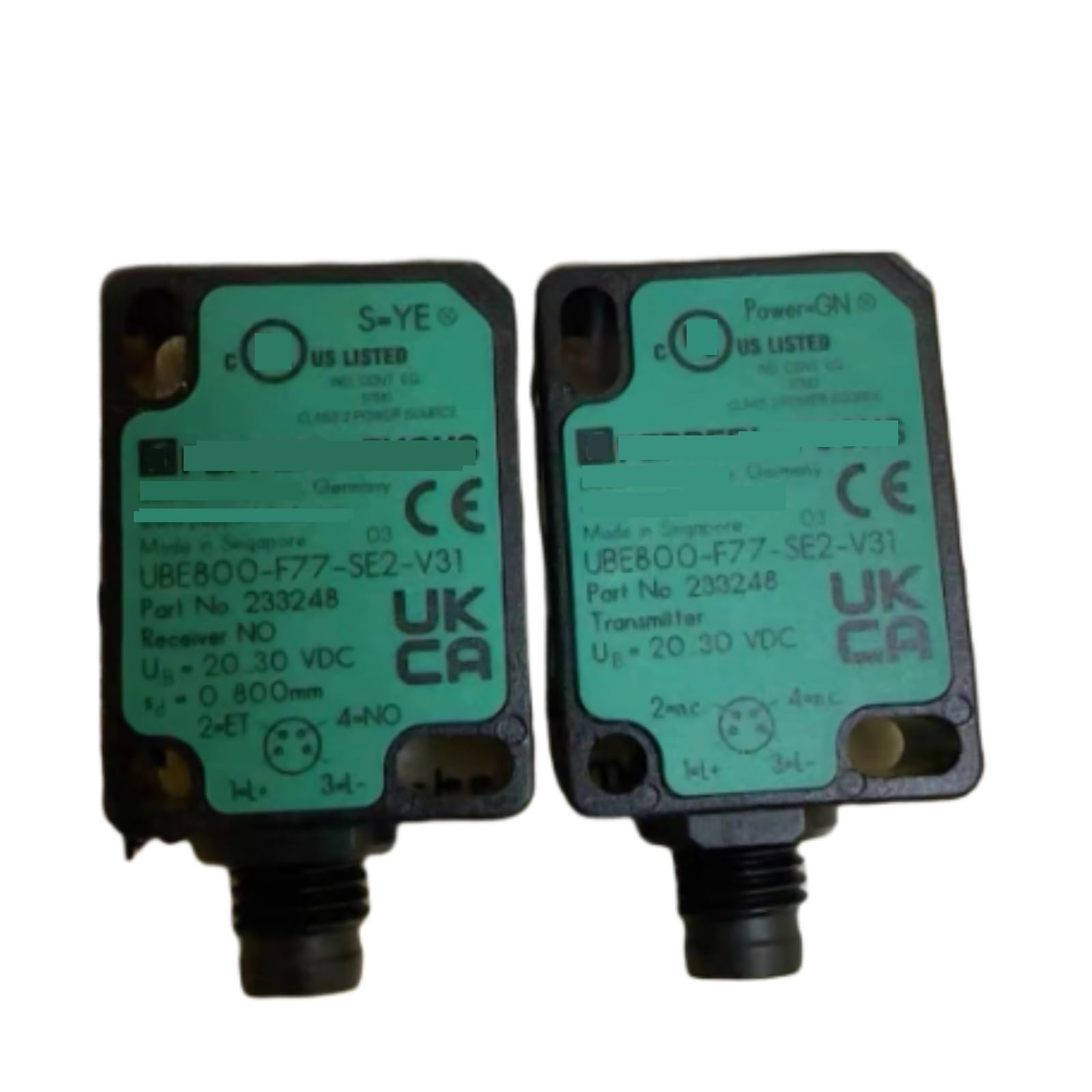 Capteur ultrasonique UBE800-F77-SE2-V31 233248, capteur de proximité ultrasonique