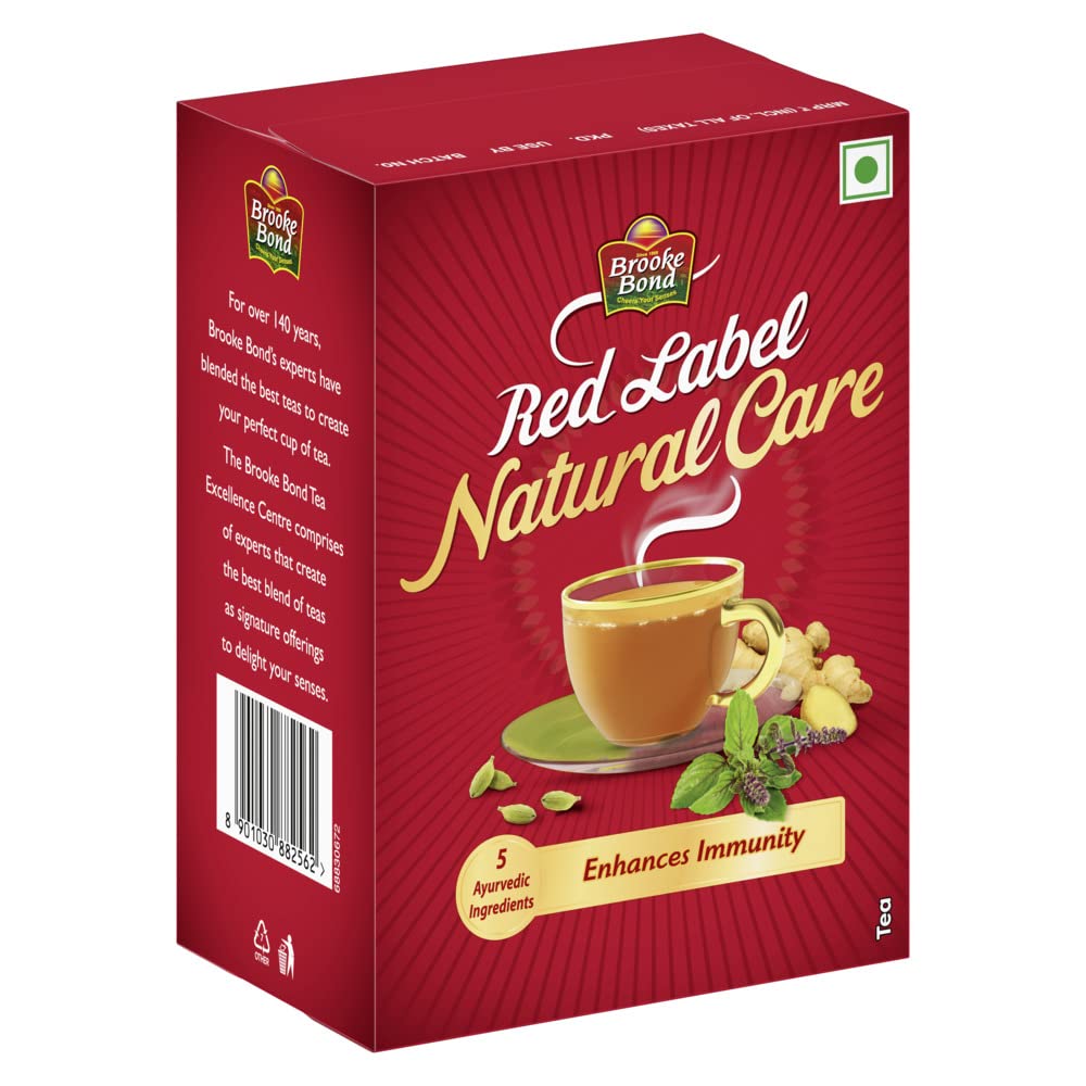 Buy Red Label Natural Care Tea, with 5 Ayurvedic Ingredients, 250 g