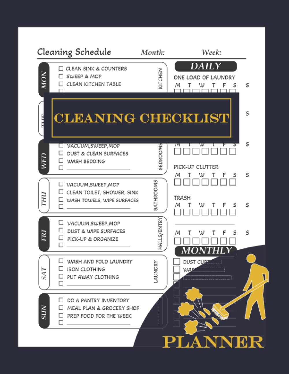 Cleaning Checklist Daily Weekly And Monthly Cleaning Schedule And ...