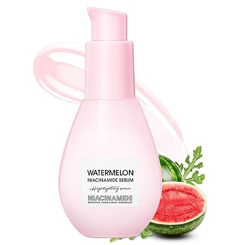 Mysense Suero de niacinamida de sandía para el cuidado de la piel, suero facial para iluminar, piel brillante, mejora la suavidad de la piel,
