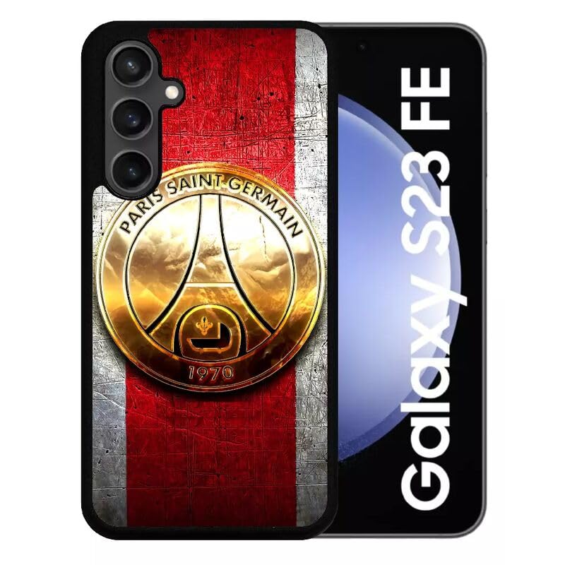 Coque Galaxy S23 FE silicone noir protection téléphone motif sport foot