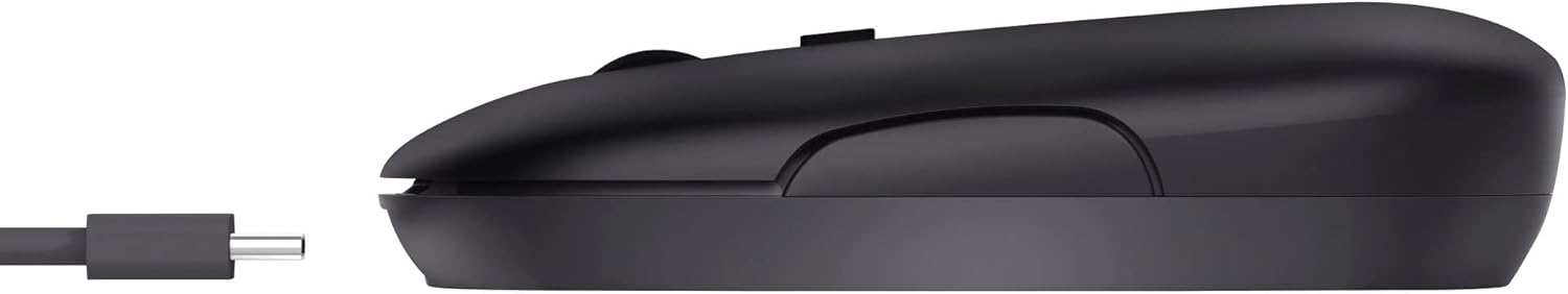 Trust Puck Ratón Inalámbrico Recargable, Bluetooth o 2.4 GHz con Microreceptor USB, PPP 800/1200/1600, Botones Silenciosos, Ergonómico, para Ordenador/Portátil/MacBook/PC/Mac/iPad/Tablet – Negro 10