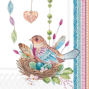 Ihr L1067 Serwetki Papierowe z Motywem Ptaków 20 szt.