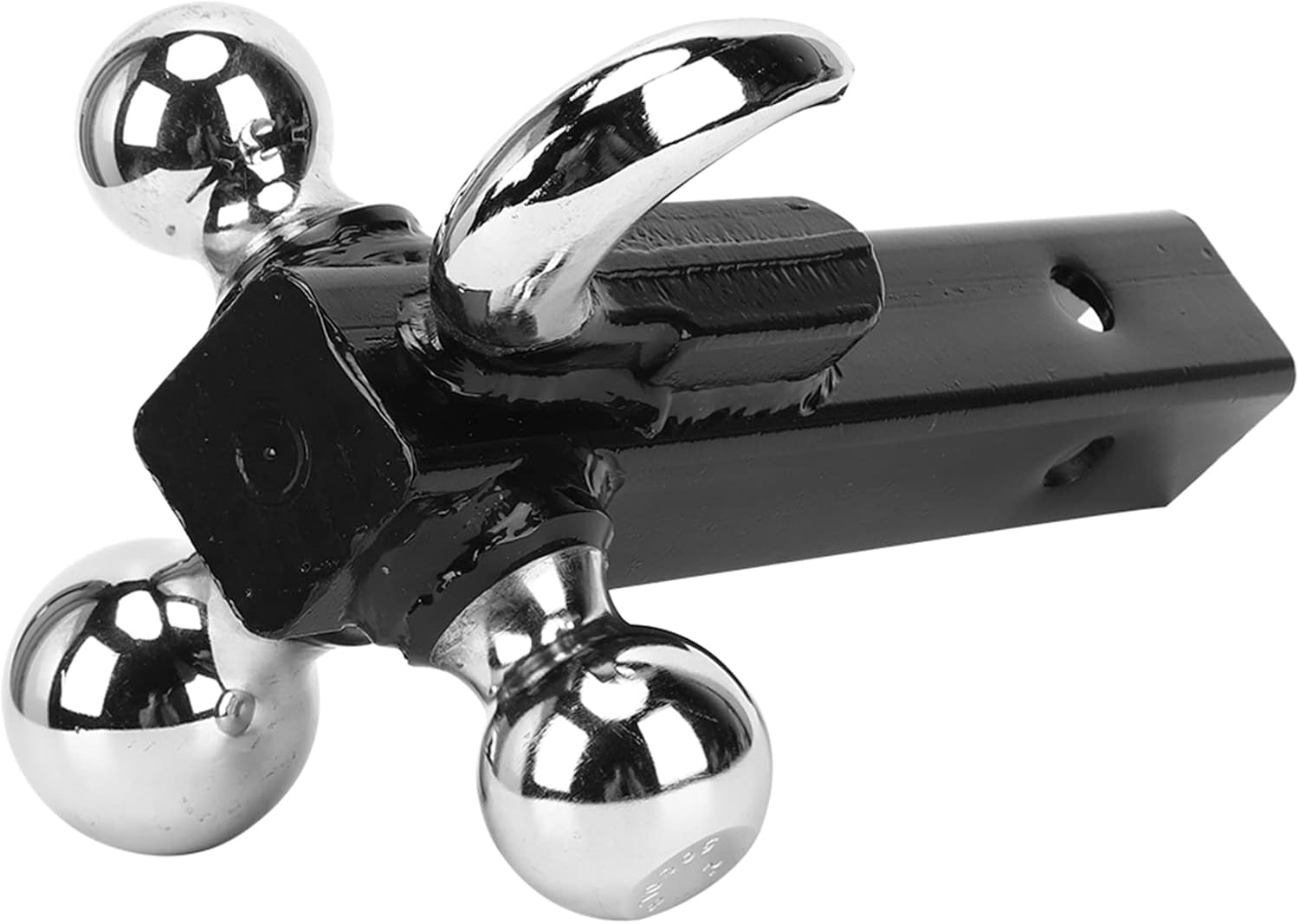 Trailer Hitch Mount, Triple Ball Tow Bar and Towing Hook Receiver 7 8in 3500LB 2in 5000LB 5 16in 7500LB, Triple Ball Mount with Hook for Trailer Hauling