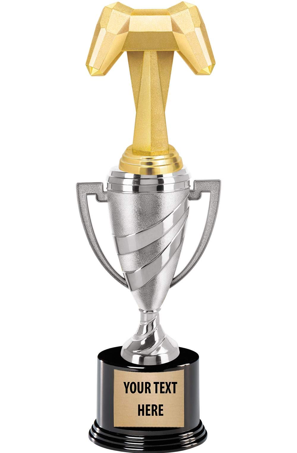 Crown Awards Video Games Trophy, 14" Silver Cup Video Games Trophies, Enter Your Own Engraving Prime
