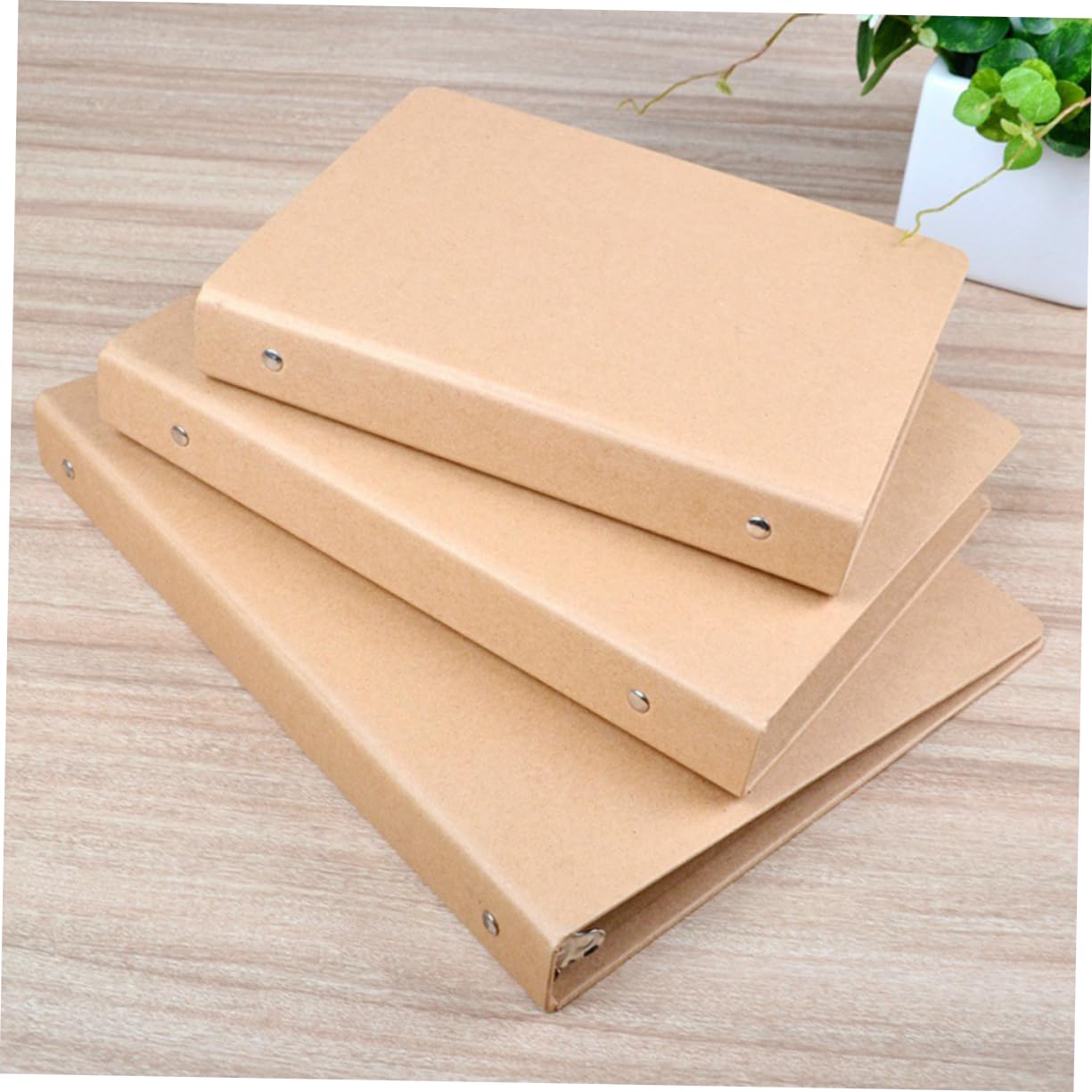 Copertina Quadernone a 6 Anelli 3 Pezzi in Carta Kraft | Foderine Quaderni, Quaderno Raccoglitore, Decorazioni Scuola, Uso Ufficio e Scuola, per Studenti