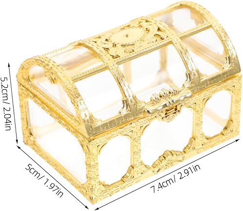Miniatura 2 de Gogogmee Cofre del tesoro, cajas de regalo cuadradas, contenedor transparente, mini caja de regalo, contenedores de regalo de fiesta, cajas de