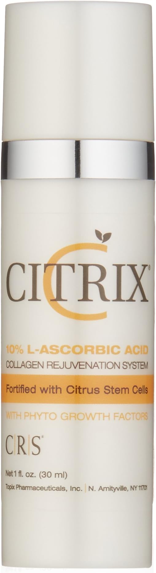Citrix 10% L-Ascorbic Acid Collagen Rejuvenation Serum with High Potency Vitamin C and Collagen, 1 oz