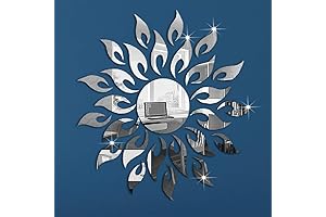 BWLuonan Sunflower Mirror Wall Stickers Decor: A Radiant Touch of Nature's Beauty